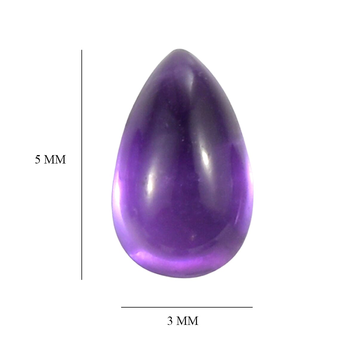 Set Of 6 African Amethyst Pear 5X3 mm Gemstone, 1.45 Ct
