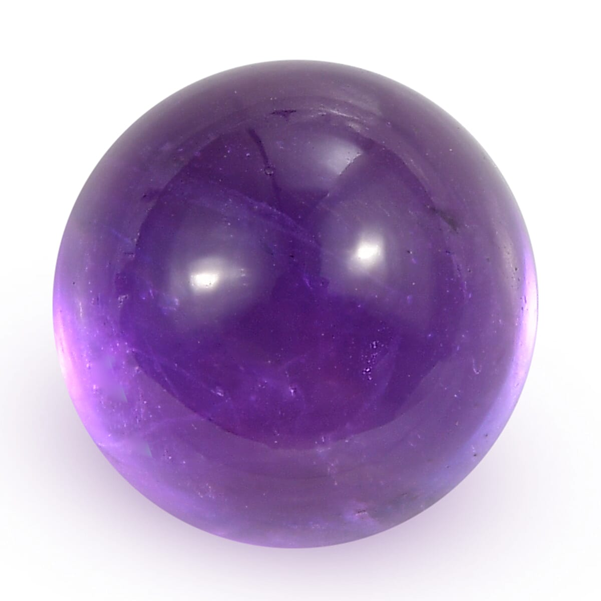 African Amethyst Round 10 mm Gemstone, 4.55 Ct
