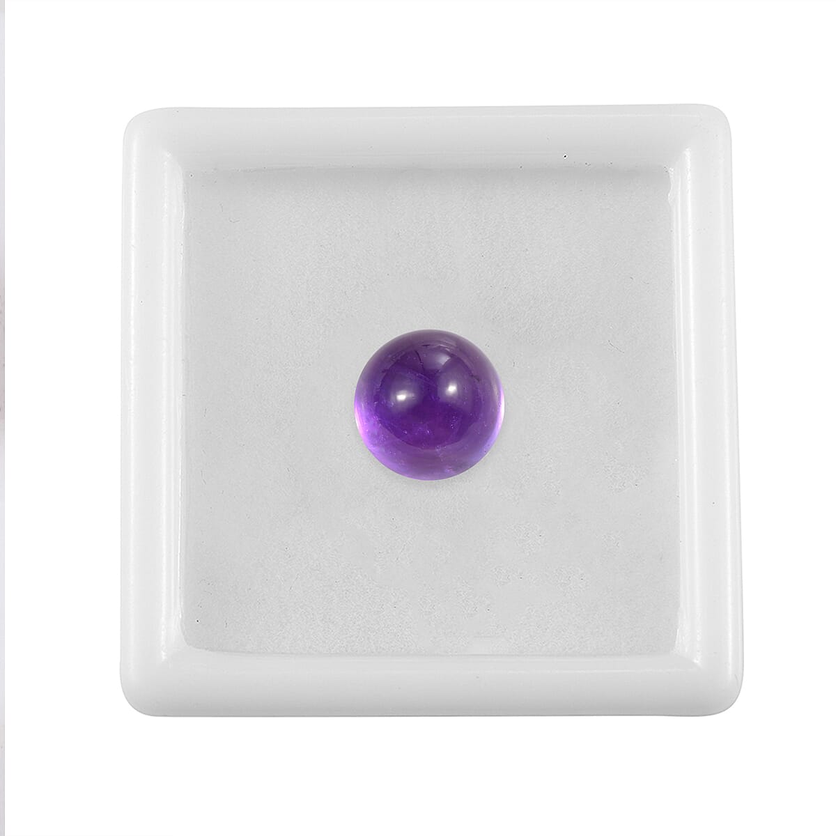 African Amethyst Round 10 mm Gemstone, 4.55 Ct