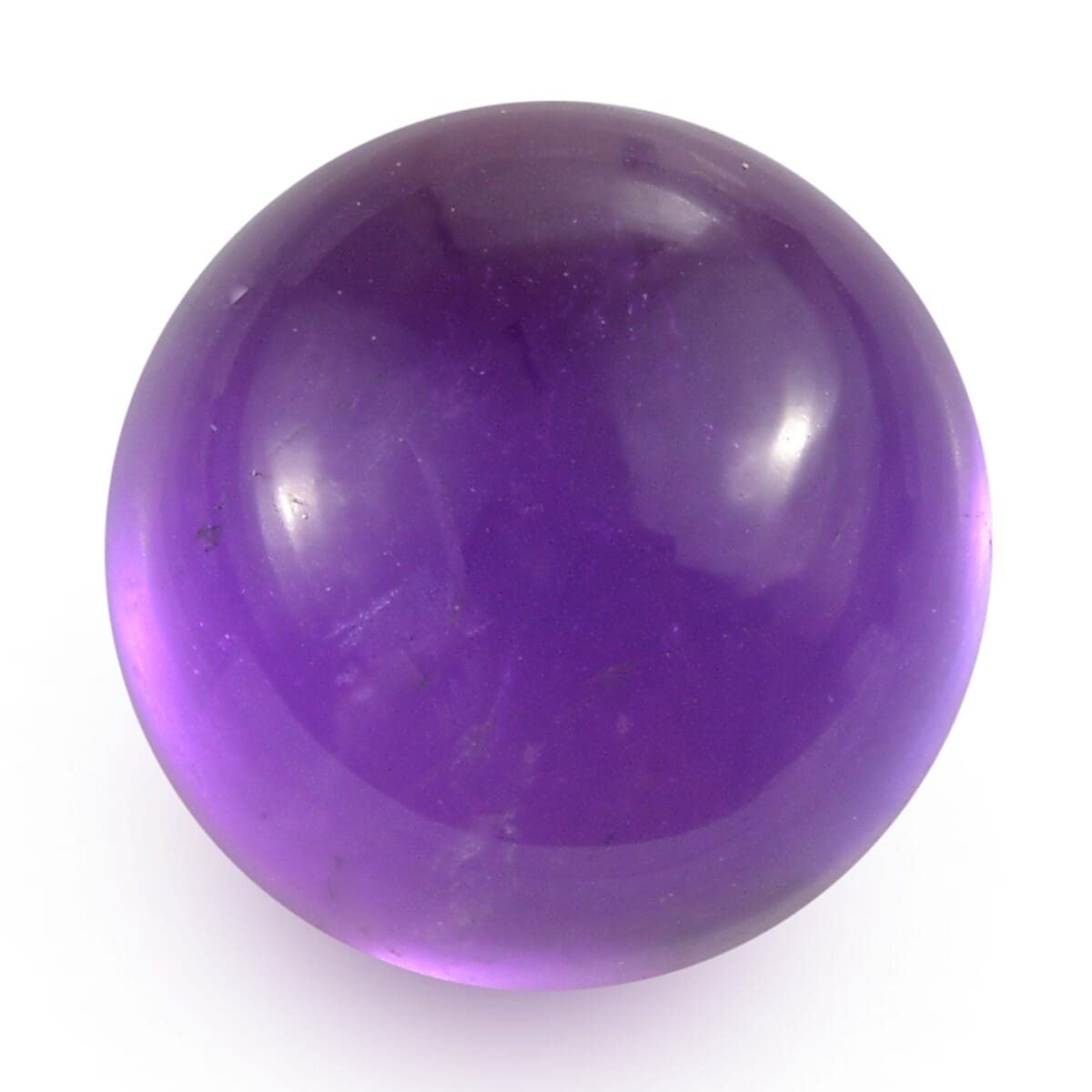 African Amethyst Round 10 mm Gemstone, 4.51 Ct