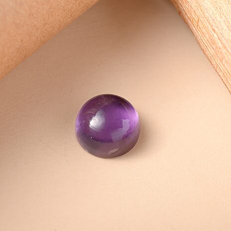 African Amethyst Round 10 mm Gemstone, 4.51 Ct