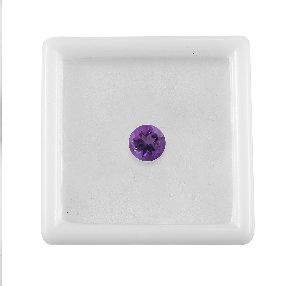 African Amethyst Round 7 mm Gemstone, 1.13 Ct