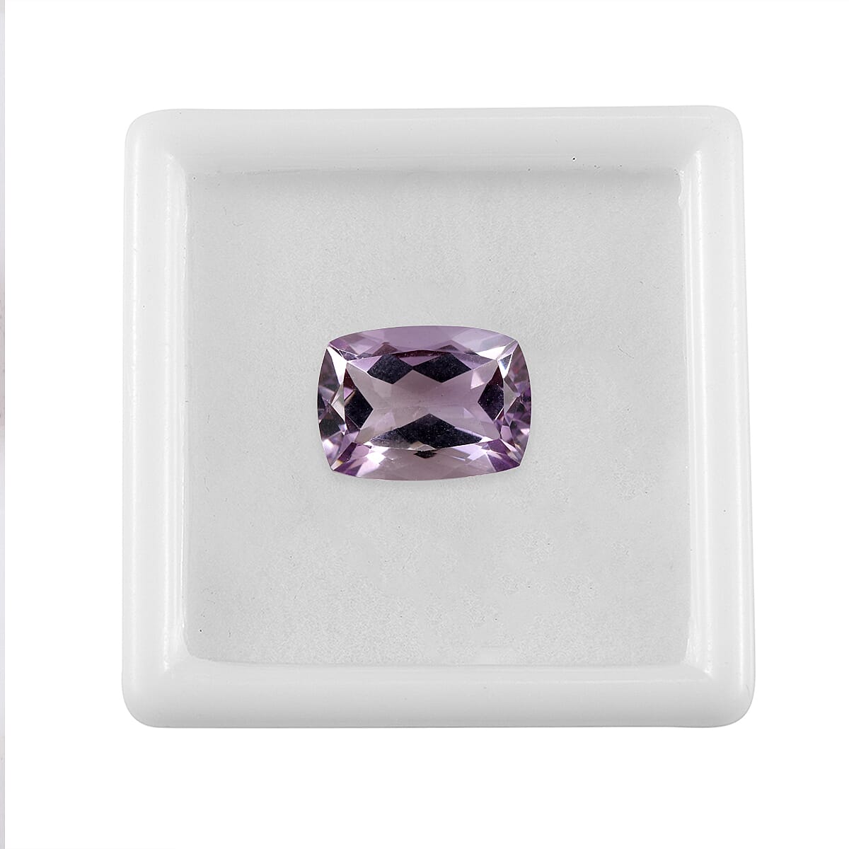 Pink Amethyst Cushion Cut 14X10 mm Gemstone, 6.71 Ct
