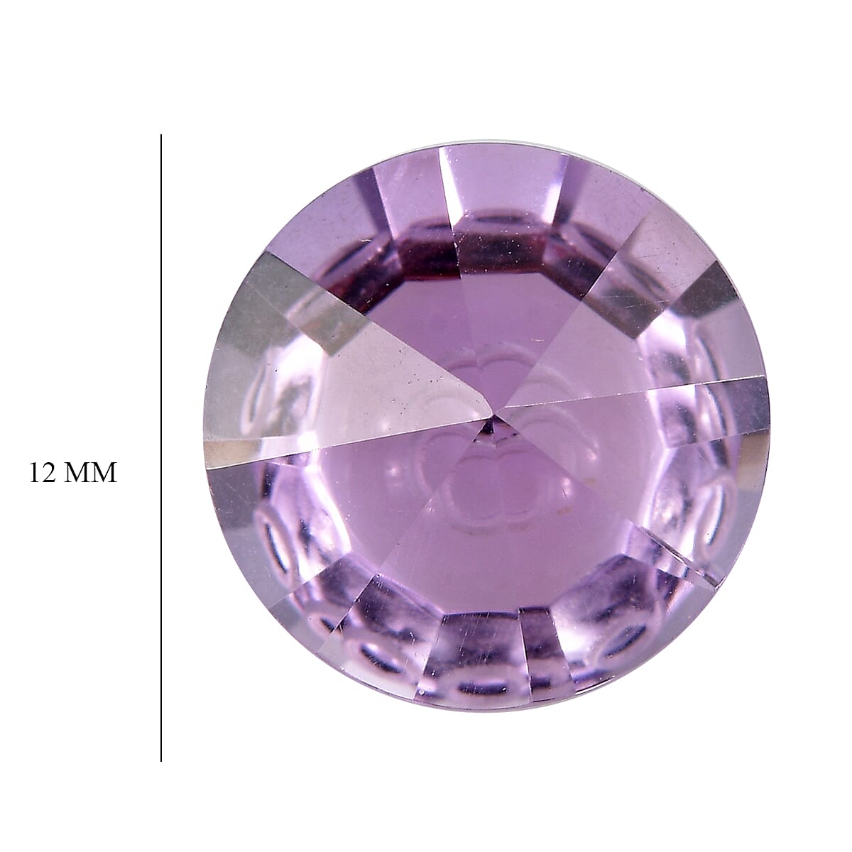 Pink Amethyst Round 12 mm Gemstone, 6.25 Ct