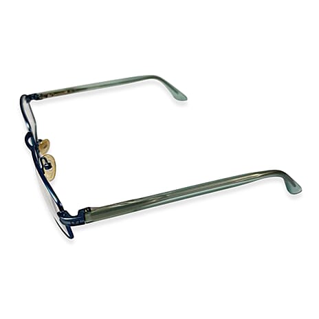 Valentino Blue Metal Rectangular Readers (Power 3.5)