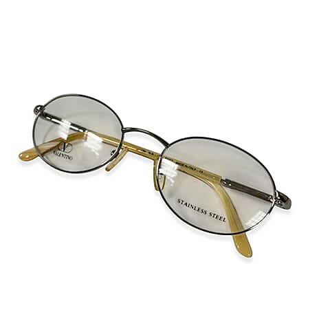 Valentino Gunmetal Oval Readers (Power 3.5)