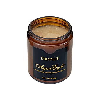 https://tjcuk.sirv.com/Products/85/0/8505311/Douvalls-Body-Scrub-Argan-Eight-240g_8505311_1.jpg?w=342&h=342