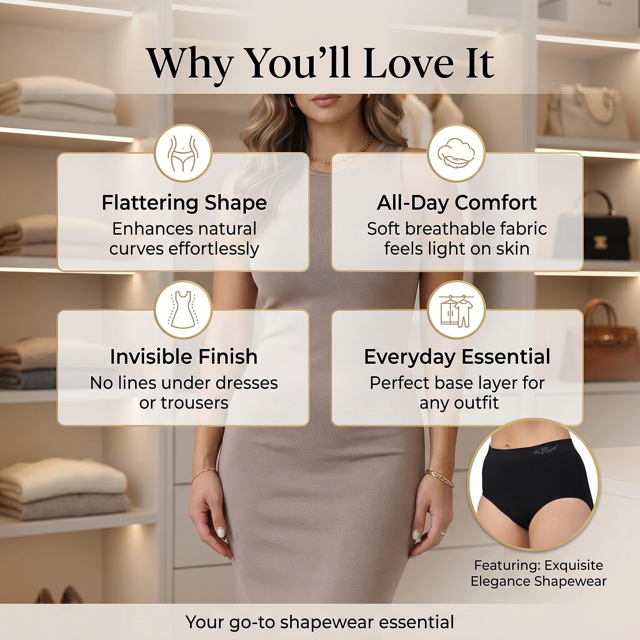 Exquisite elegance light control brief