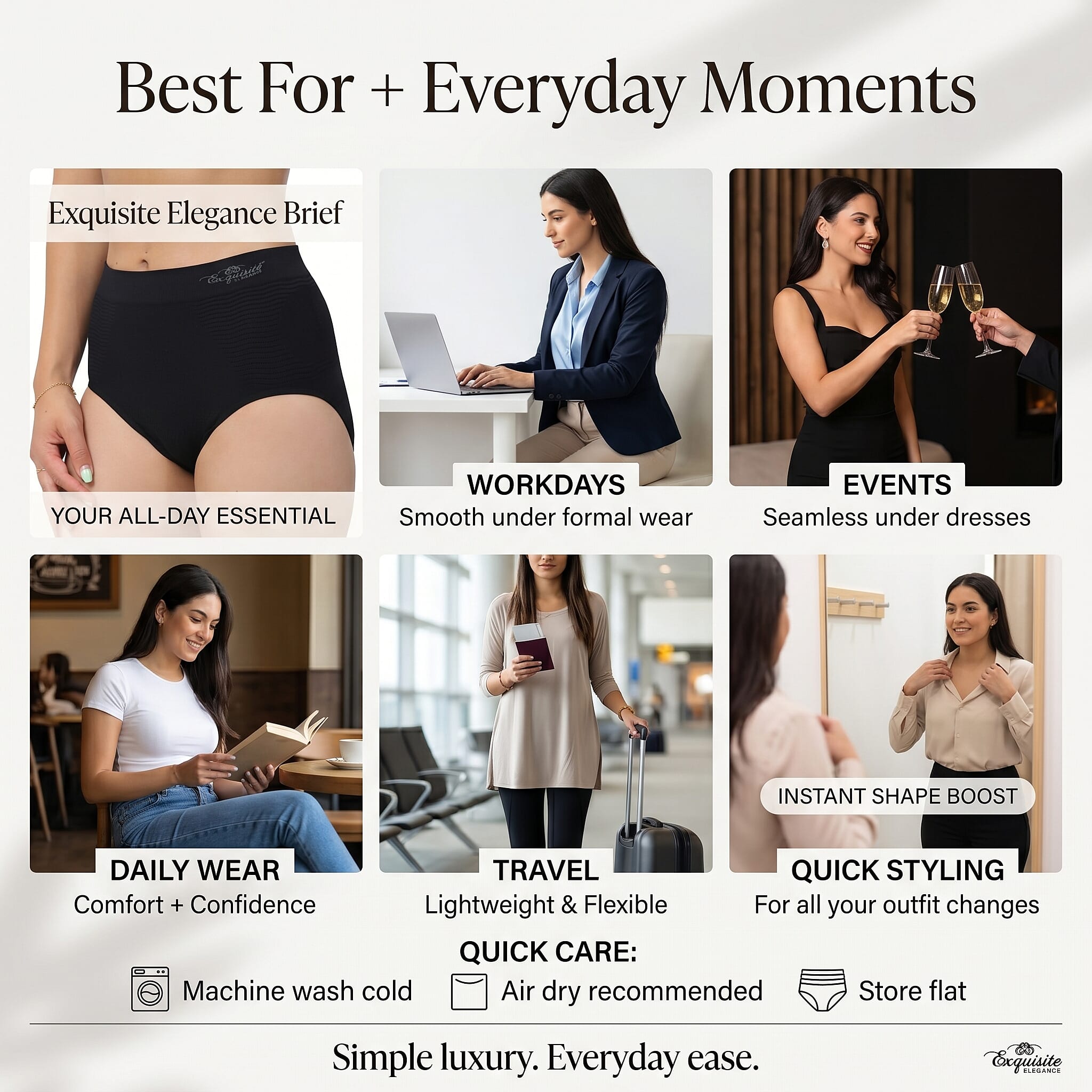 Exquisite elegance light control brief