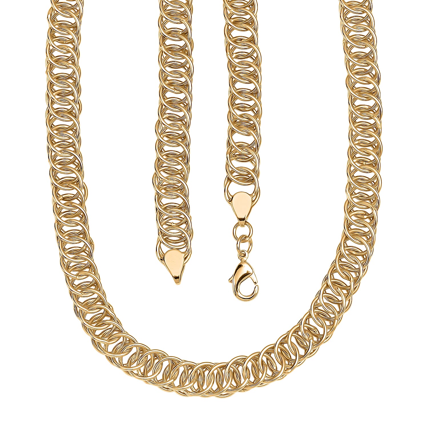 Bronzella Collection - EverTrue Necklace (Size -20) with Lobster Clasp in Yellow Gold Tone