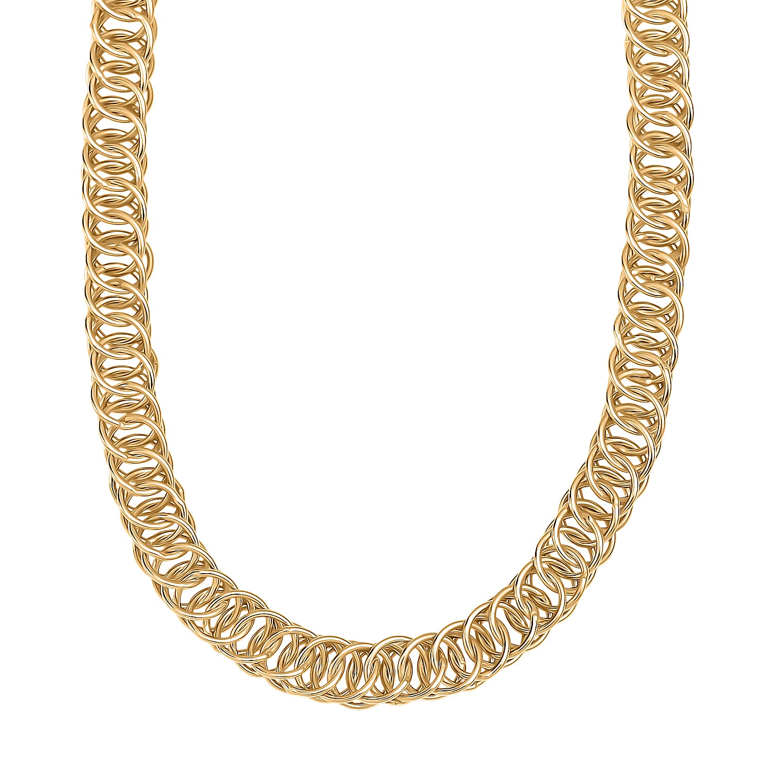 Bronzella Collection - EverTrue Necklace (Size -20) with Lobster Clasp in Yellow Gold Tone
