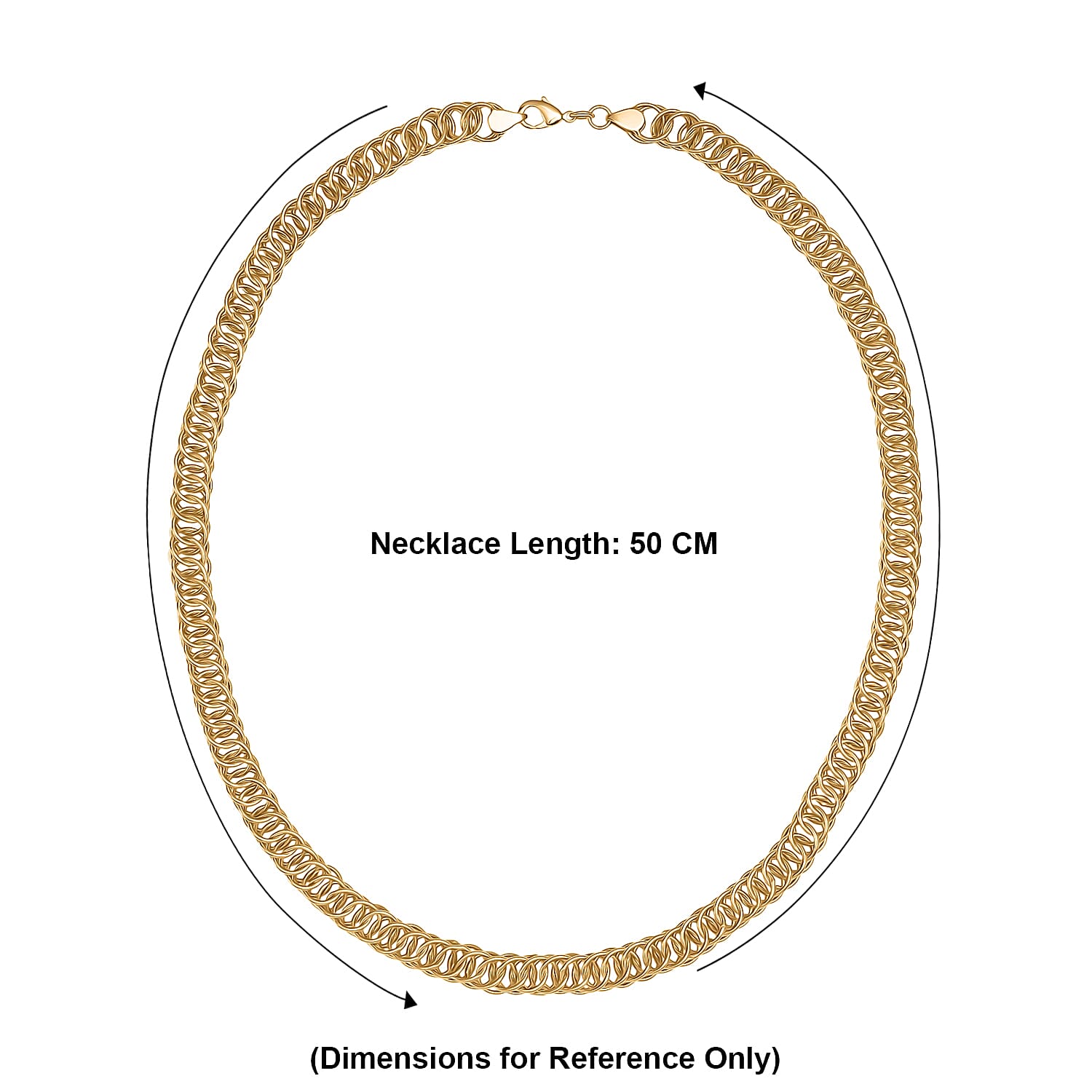 Bronzella Collection - EverTrue Necklace (Size -20) with Lobster Clasp in Yellow Gold Tone