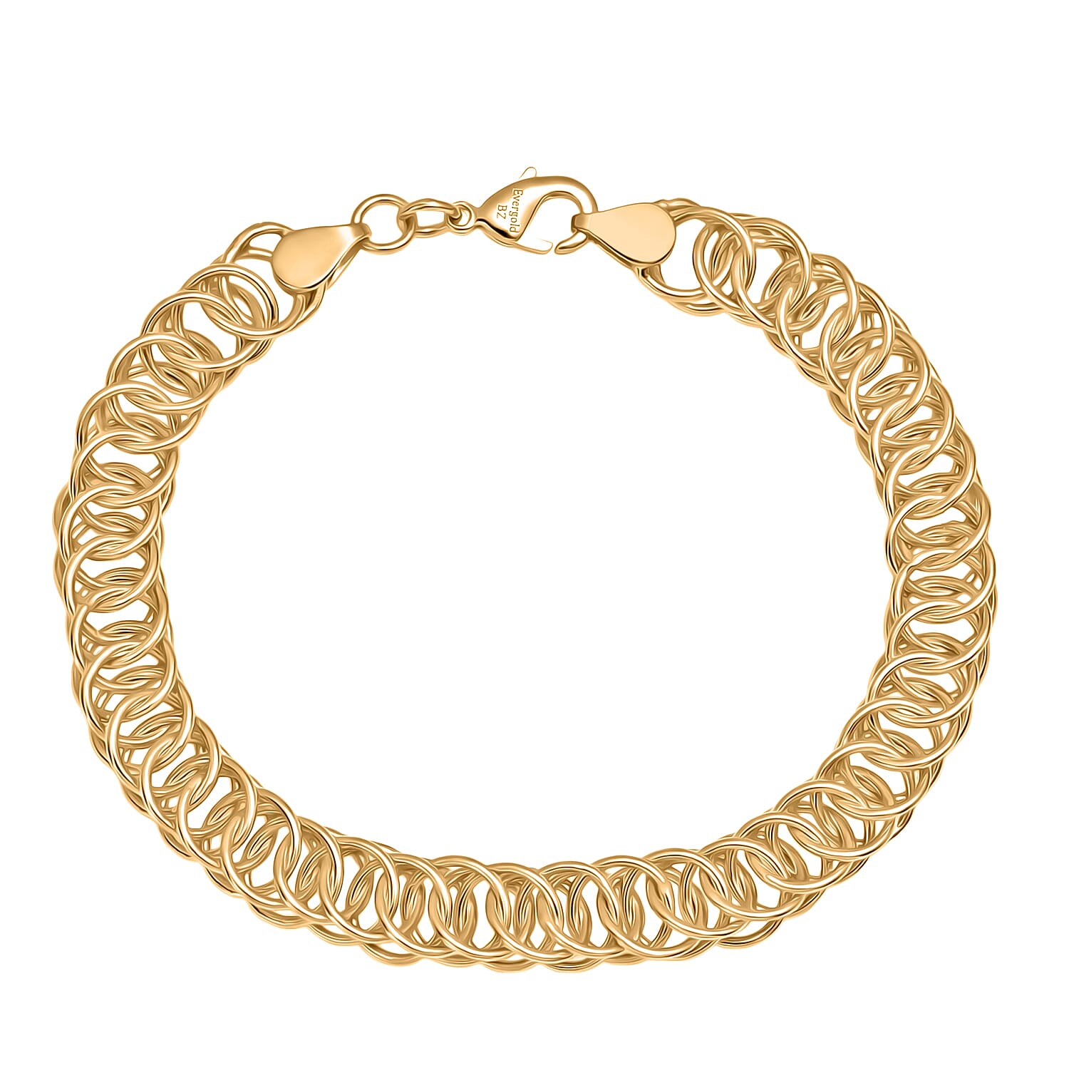 Bronzella Collection - EverTrue Bracelet (Size - 7.5) with Lobster Clasp in Yellow Gold Tone