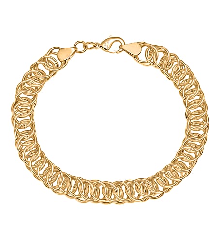 Bronzella Collection - EverTrue Bracelet (Size - 7.5) with Lobster Clasp in Yellow Gold Tone