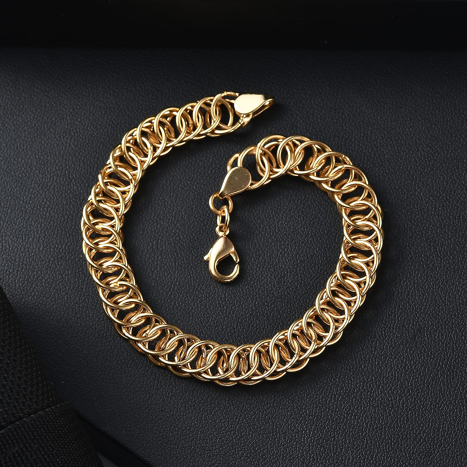 Bronzella Collection - EverTrue Bracelet (Size - 7.5) with Lobster Clasp in Yellow Gold Tone