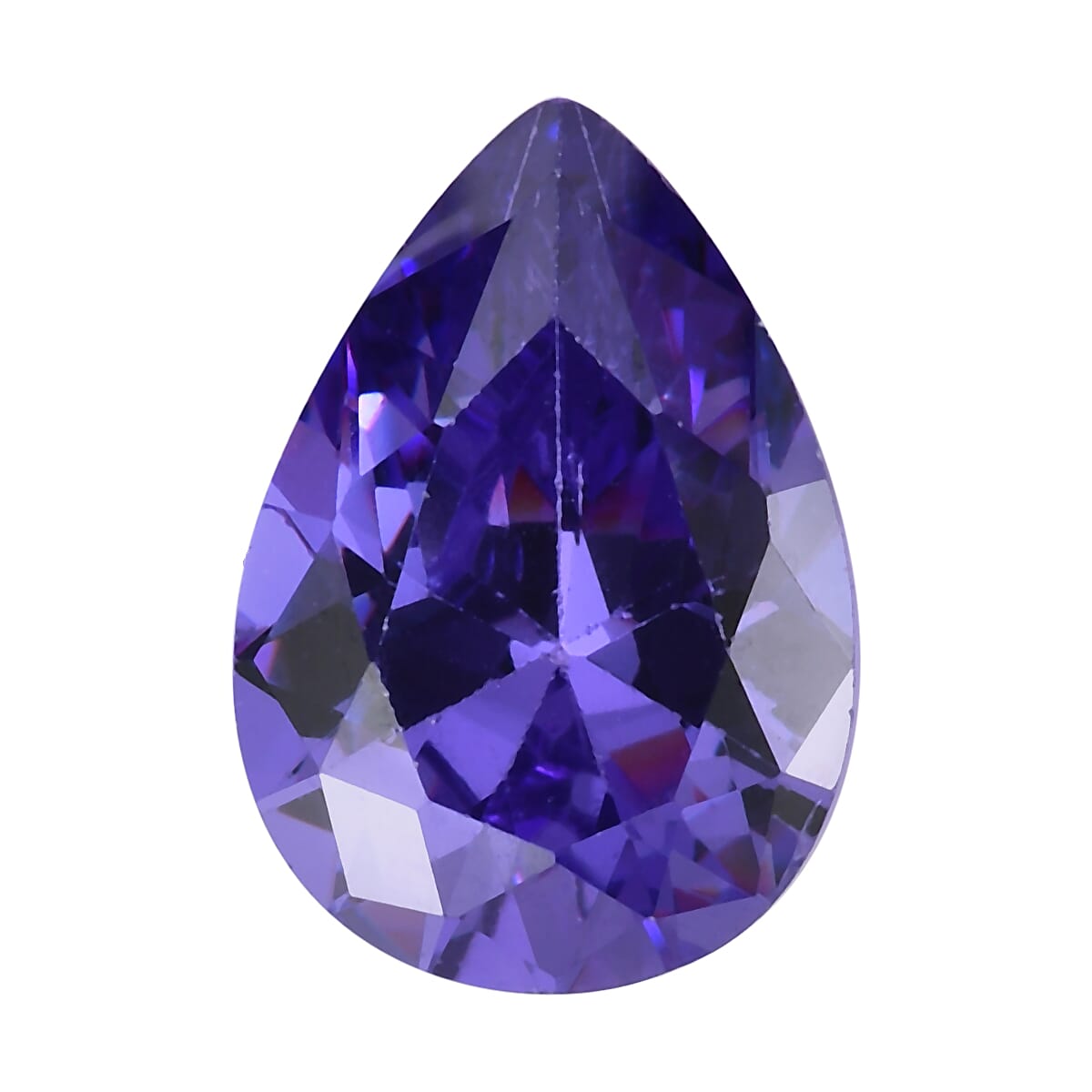 Blue Cubic Zirconia Pear 10X7 mm Gemstone, 2.90 Ct