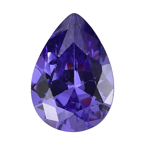 Blue Cubic Zirconia Pear 10X7 mm Gemstone, 2.90 Ct