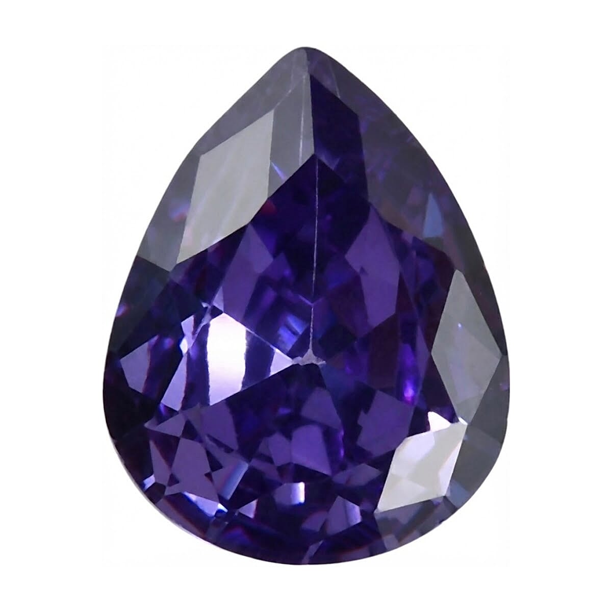 Blue Cubic Zirconia Pear 5X4 mm Gemstone, 0.48 Ct