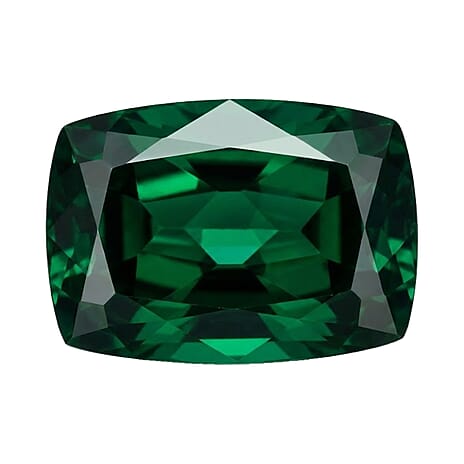 Green Cubic Zirconia Cushion Cut 7X5 mm Gemstone, 1.85 Ct