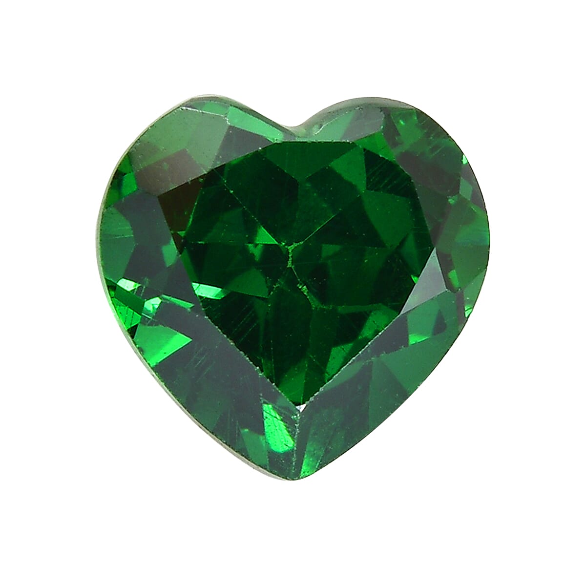 Green Cubic Zirconia Heart 7 mm Gemstone, 1.98 Ct