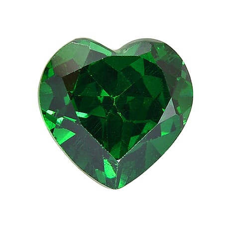 Green Cubic Zirconia Heart 7 mm Gemstone, 1.98 Ct