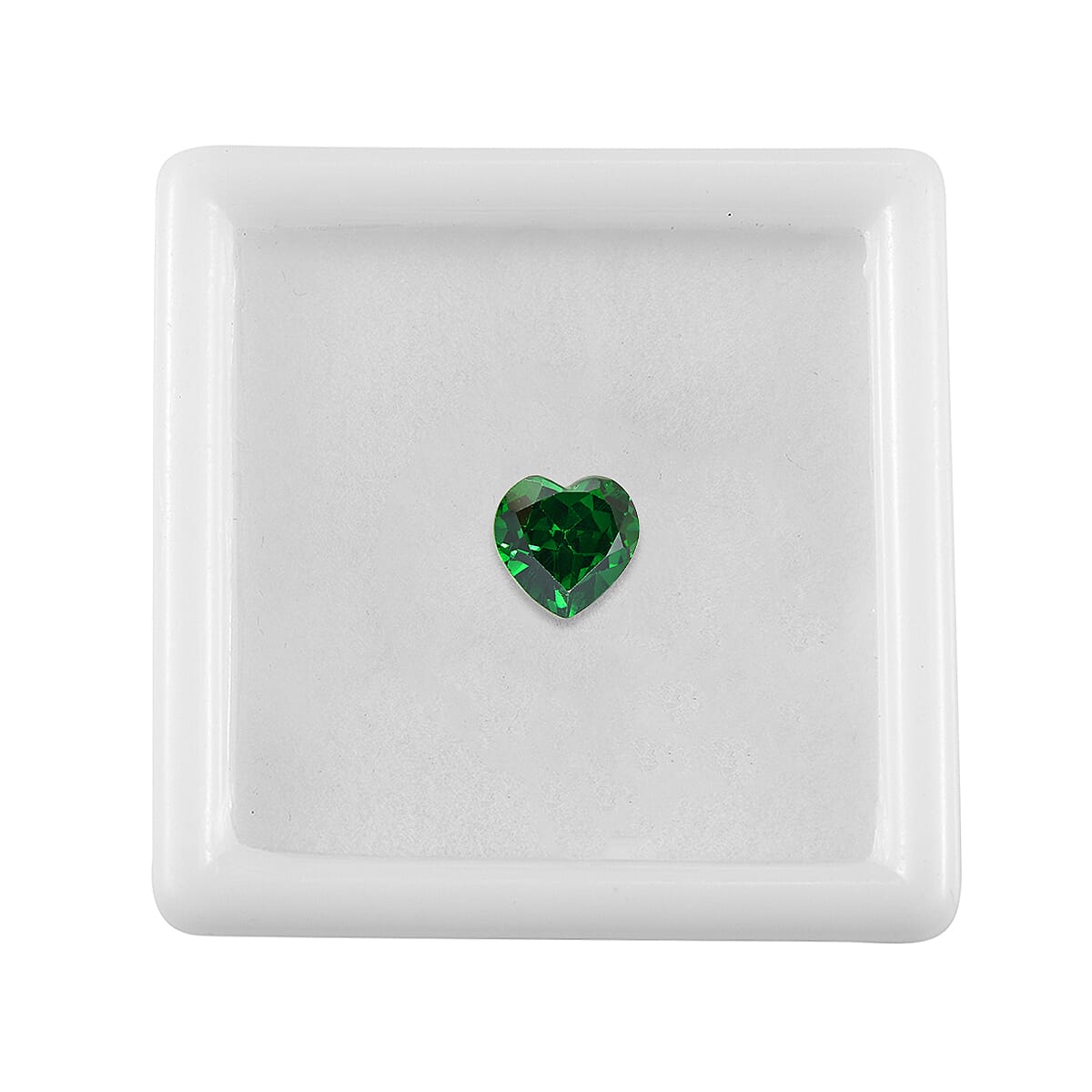 Green Cubic Zirconia Heart 7 mm Gemstone, 1.98 Ct