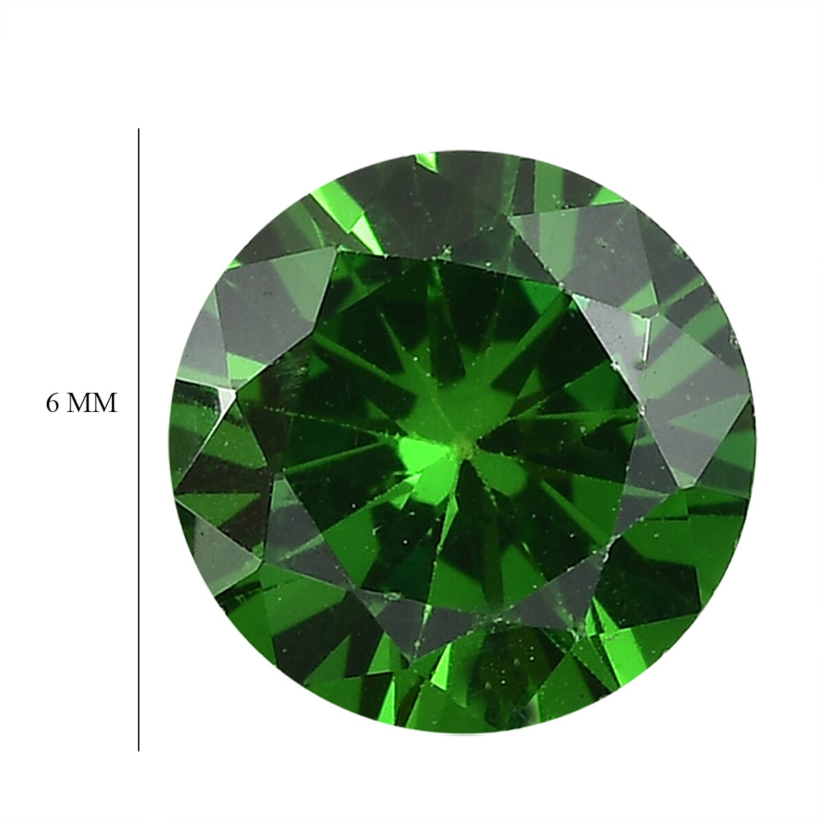 Set Of 3 Green Cubic Zirconia Round 6 mm Gemstone, 4.03 Ct