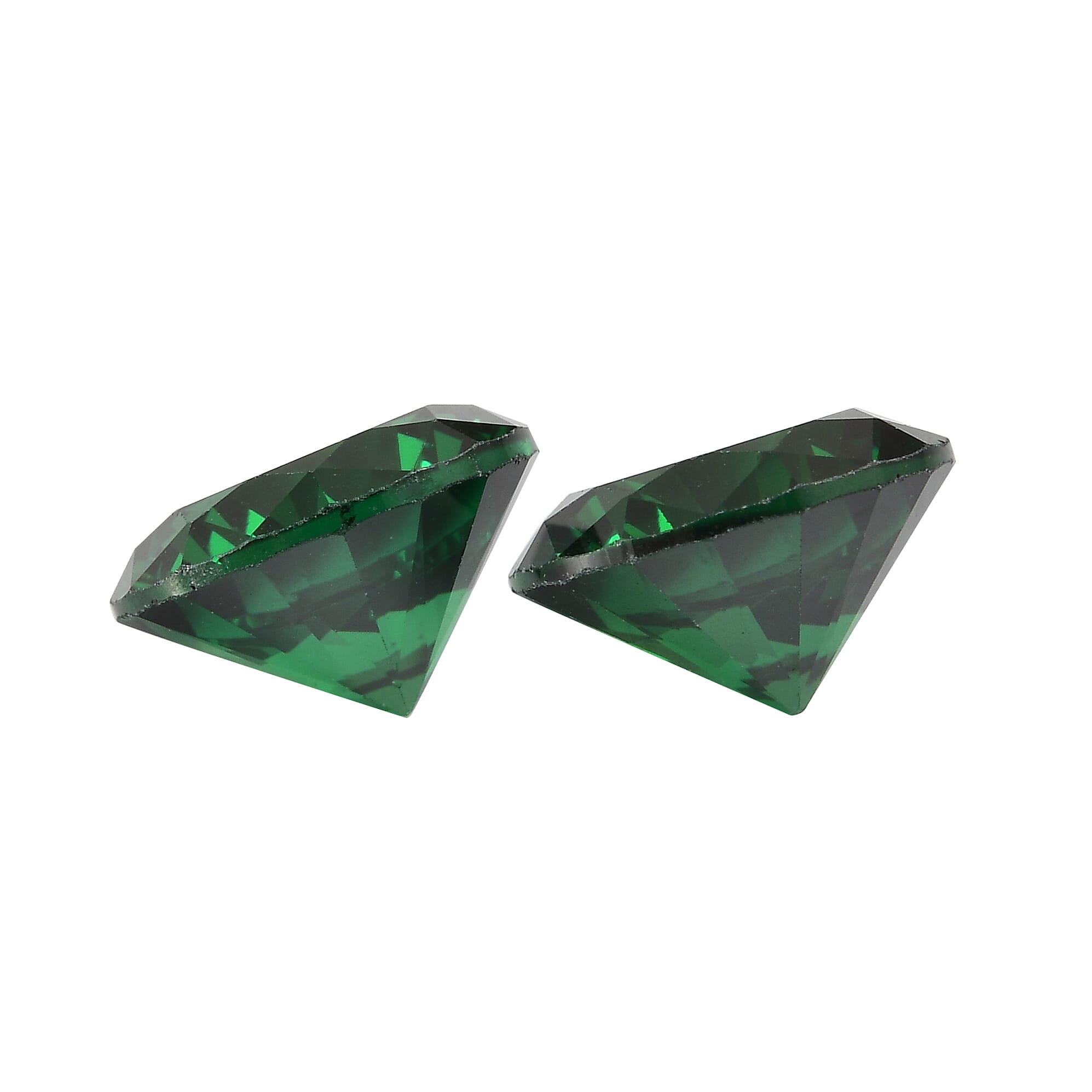 Green Cubic Zirconia Round 8 mm Gemstone, 6.40 Ct