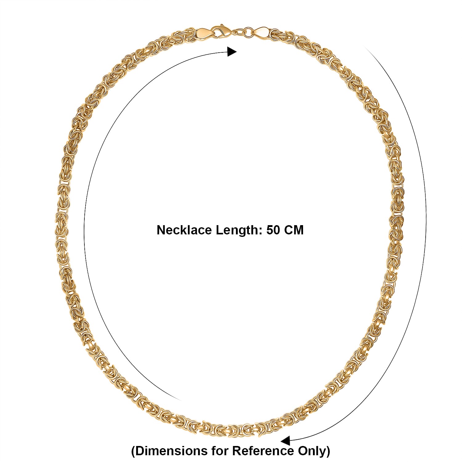 EverTrue Necklace (Size - 20) with Lobster Clasp in Yellow Gold Tone