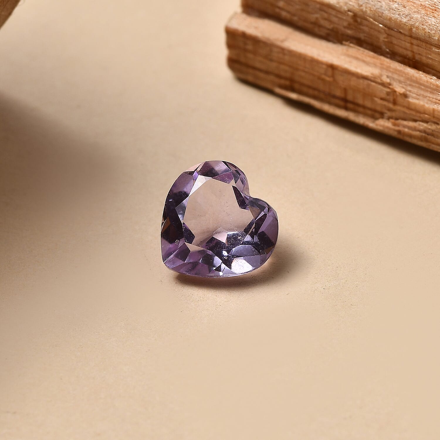 Pink Amethyst Heart 8 mm Gemstone, 1.63 Ct
