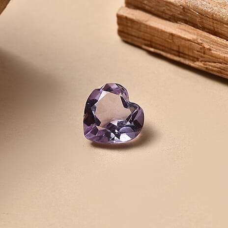 Pink Amethyst Heart 8 mm Gemstone, 1.63 Ct