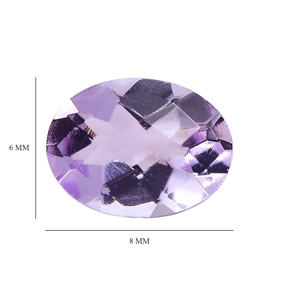 Pink Amethyst Oval Cut 8X6 mm Gemstone, 1.12 Ct