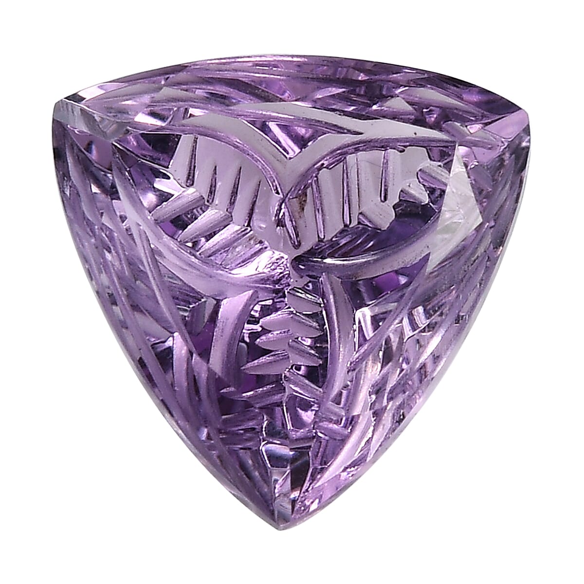 Pink Amethyst Trillion 10 mm Gemstone, 3.12 Ct