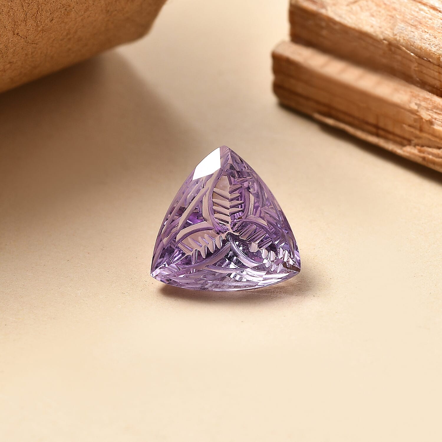 Pink Amethyst Trillion 10 mm Gemstone, 3.12 Ct