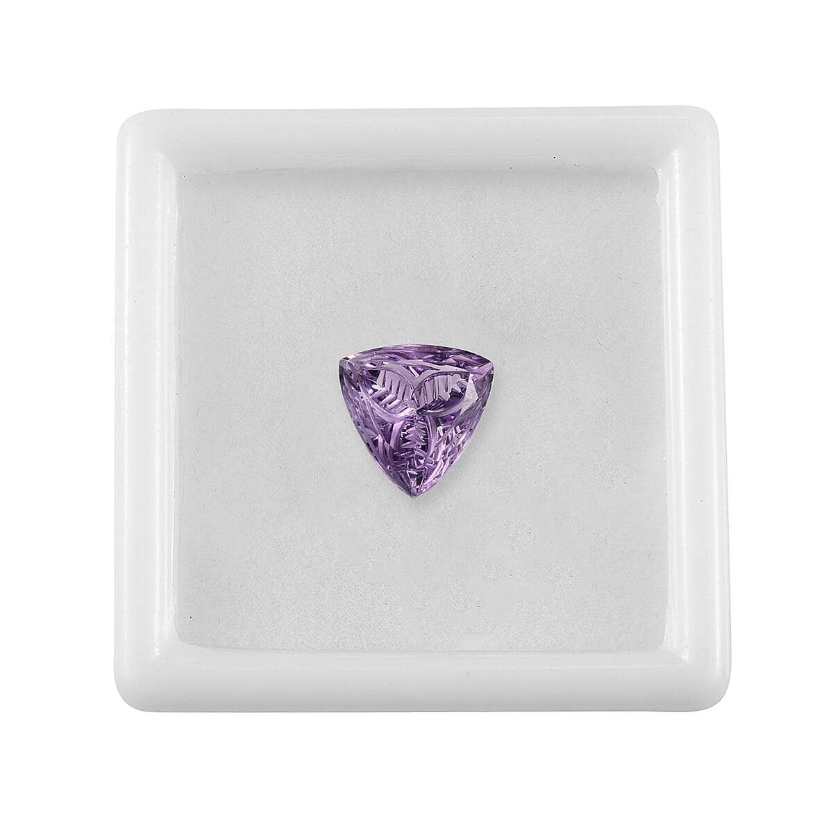 Pink Amethyst Trillion 10 mm Gemstone, 3.12 Ct