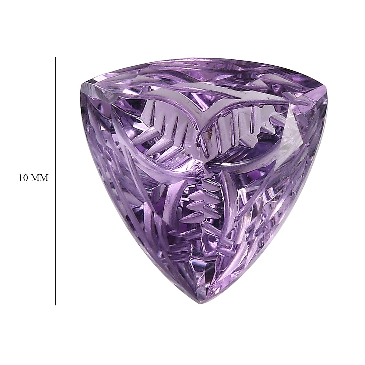Pink Amethyst Trillion 10 mm Gemstone, 3.12 Ct
