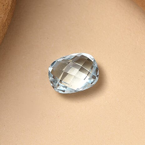 Skyblue Topaz Cushion Cut 9X7 mm Gemstone, 2.60 Ct