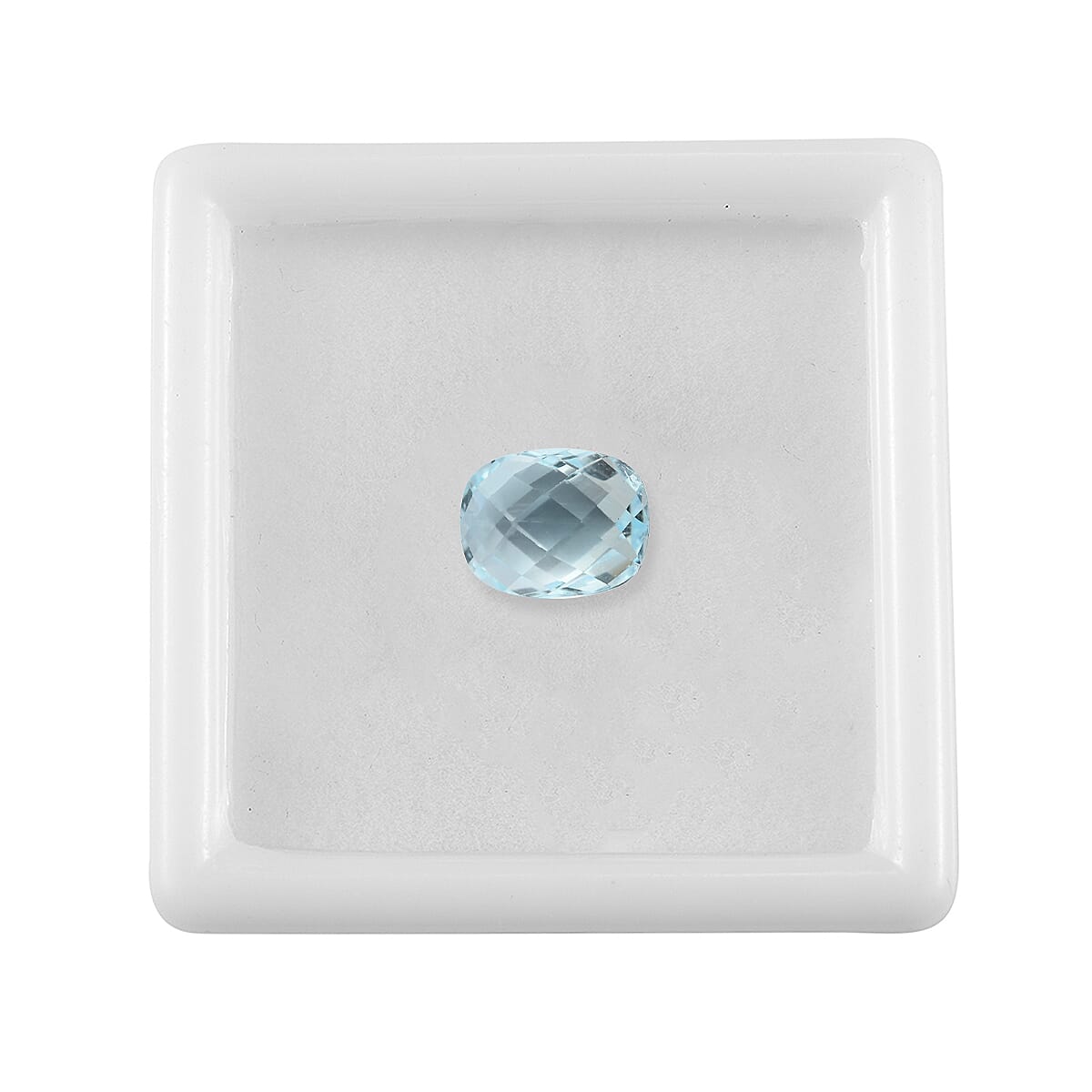 Skyblue Topaz Cushion Cut 9X7 mm Gemstone, 2.60 Ct