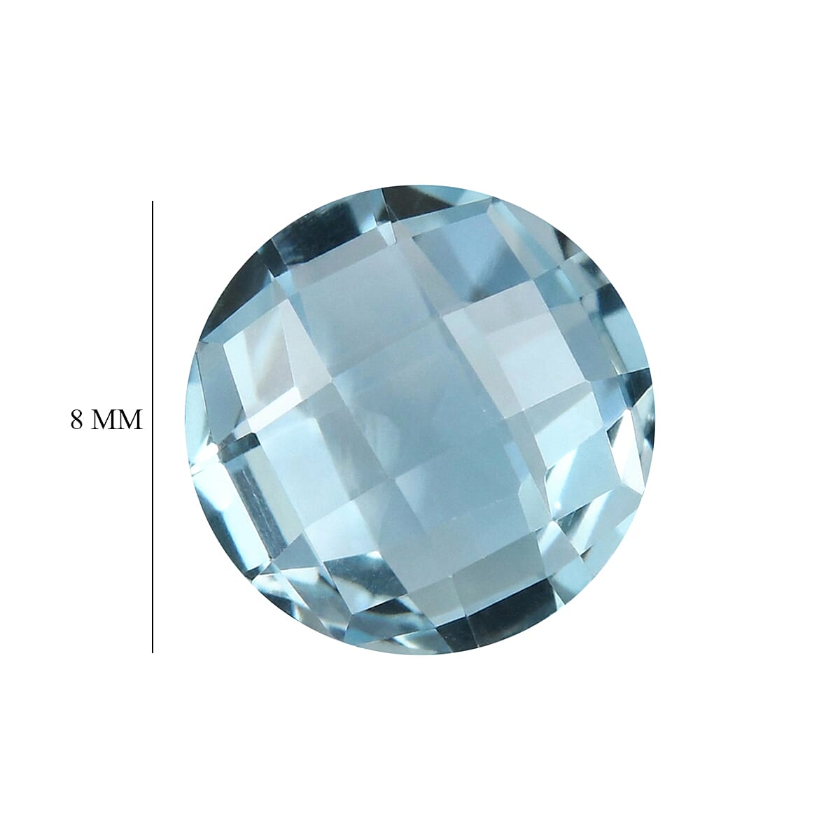 Skyblue Topaz Round 8 mm Gemstone, 1.90 Ct