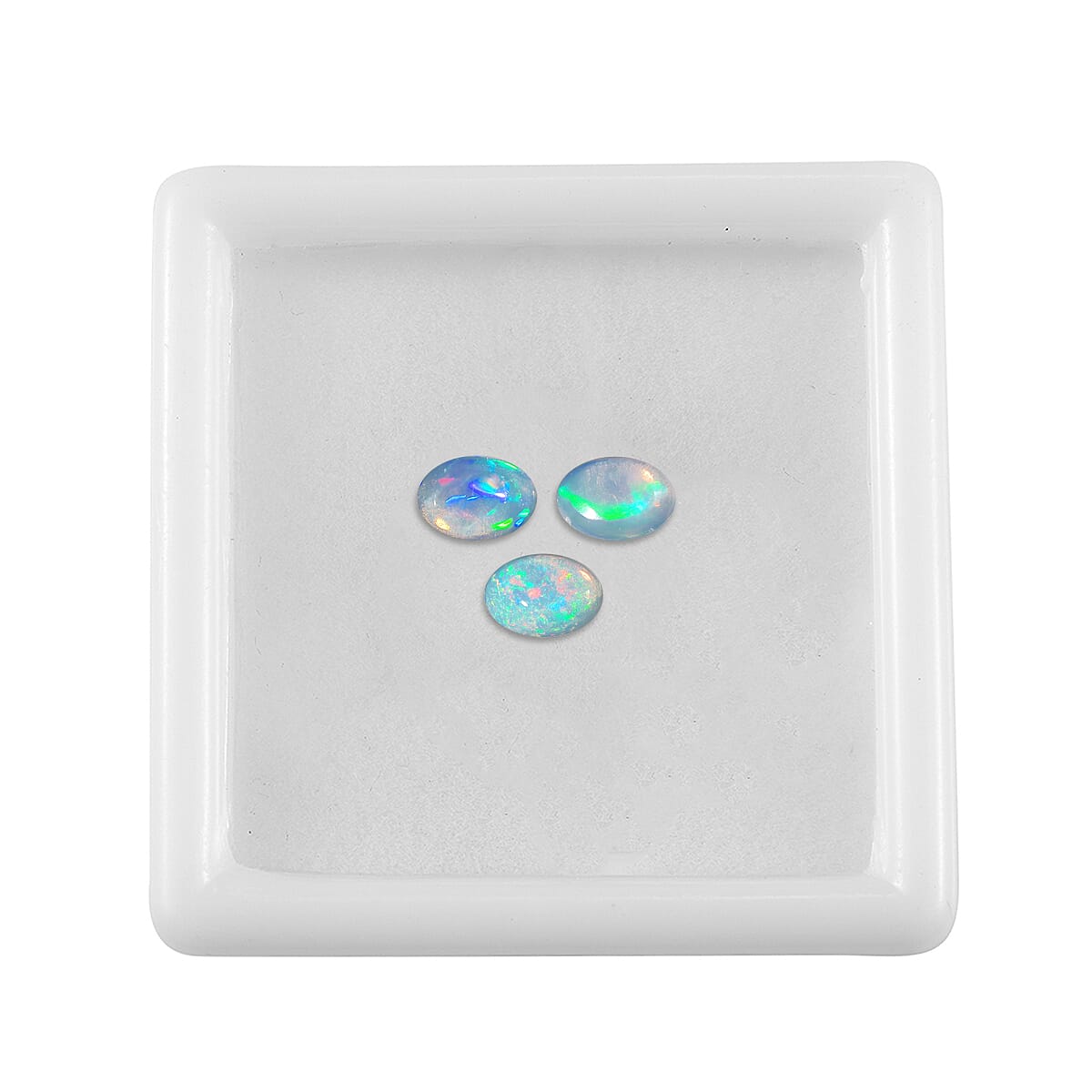 Set Of 3 Ethiopian Opal Oval Cut Cut 6X4 mm Gemstone, 0.70 Ct