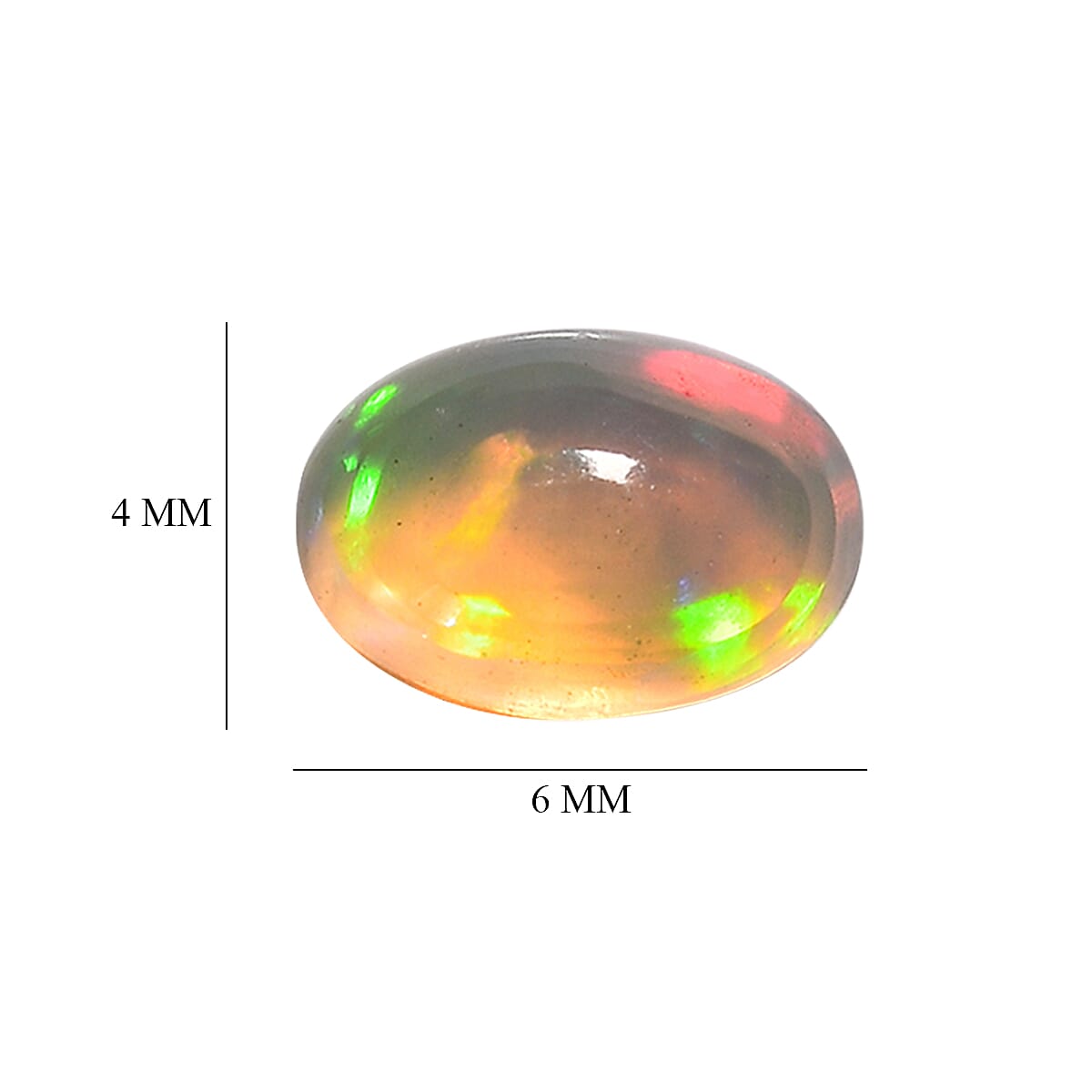 Set Of 3 Ethiopian Opal Oval Cut Cut 6X4 mm Gemstone, 1.02 Ct