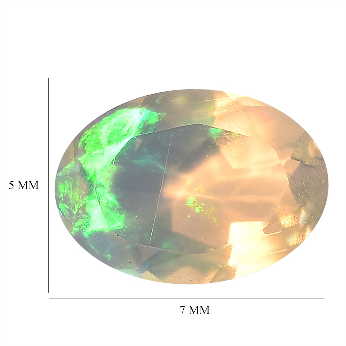 Ethiopian Opal Oval Cut Cut 7X5 mm Gemstone, 0.38 Ct