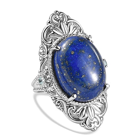 EverTrue - Lapis Lazuli & Blue Cubic Zirconia Ring 17.50 Ct.