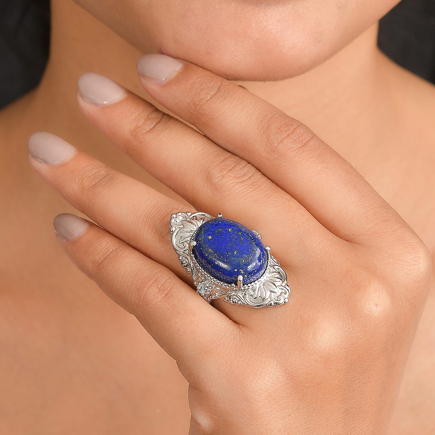 EverTrue - Lapis Lazuli & Blue Cubic Zirconia Ring 17.50 Ct.