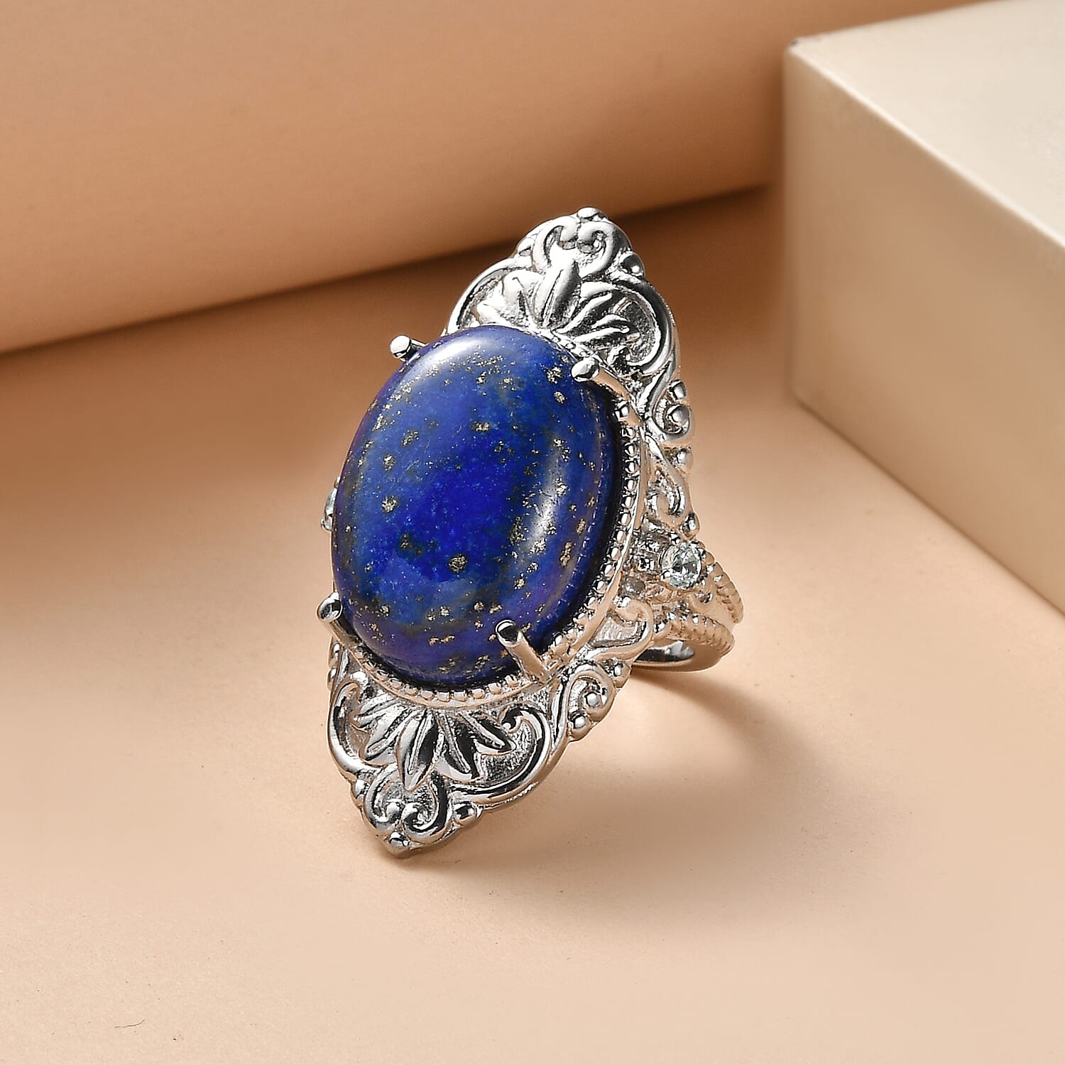 EverTrue - Lapis Lazuli & Blue Cubic Zirconia Ring 17.50 Ct.