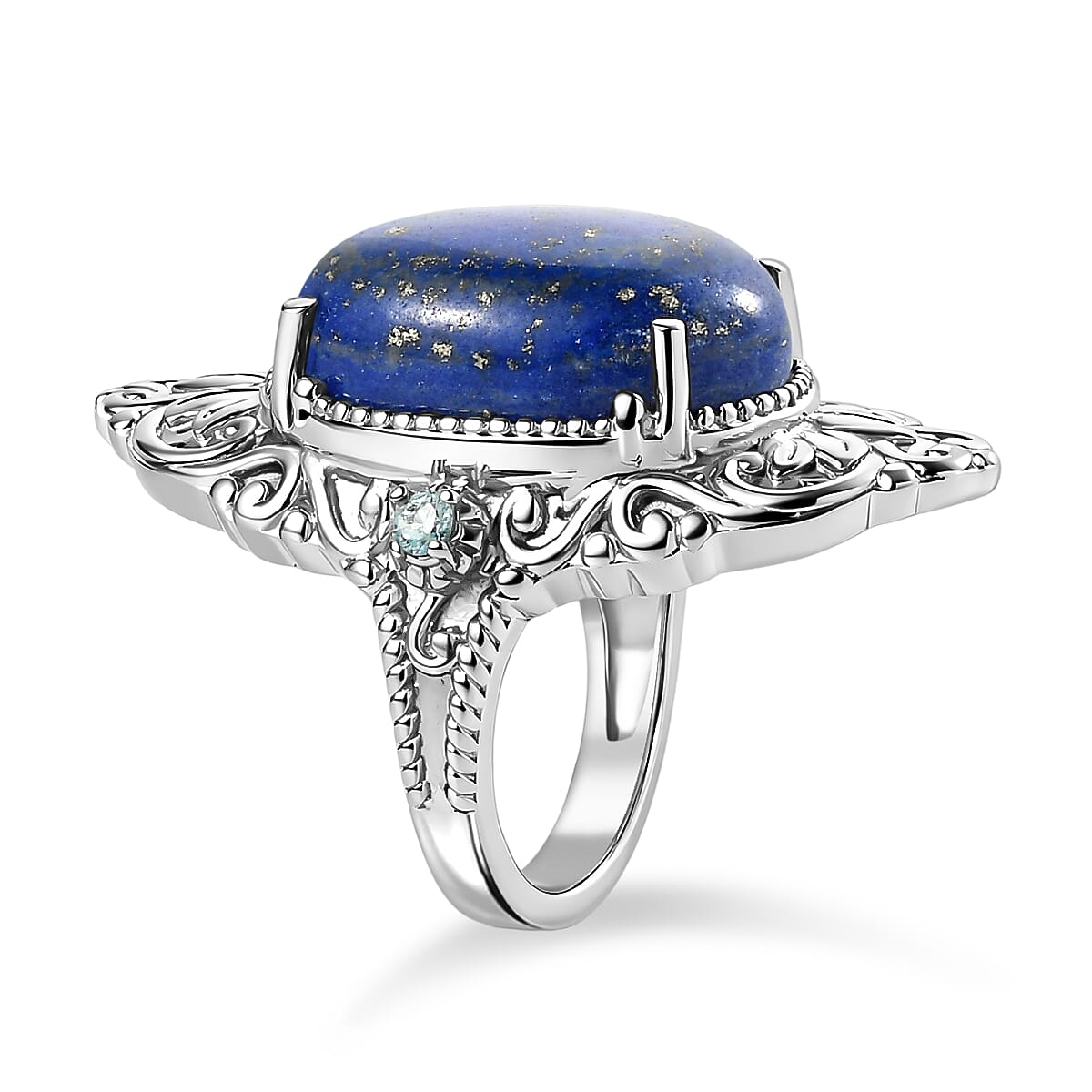 EverTrue - Lapis Lazuli & Blue Cubic Zirconia Ring 17.50 Ct.