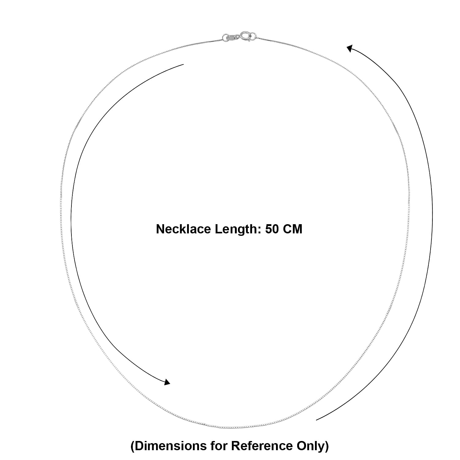Close Out Deal - Rhodium Overlay Sterling Silver Box Chain (Size - 20) with Spring Ring Clasp