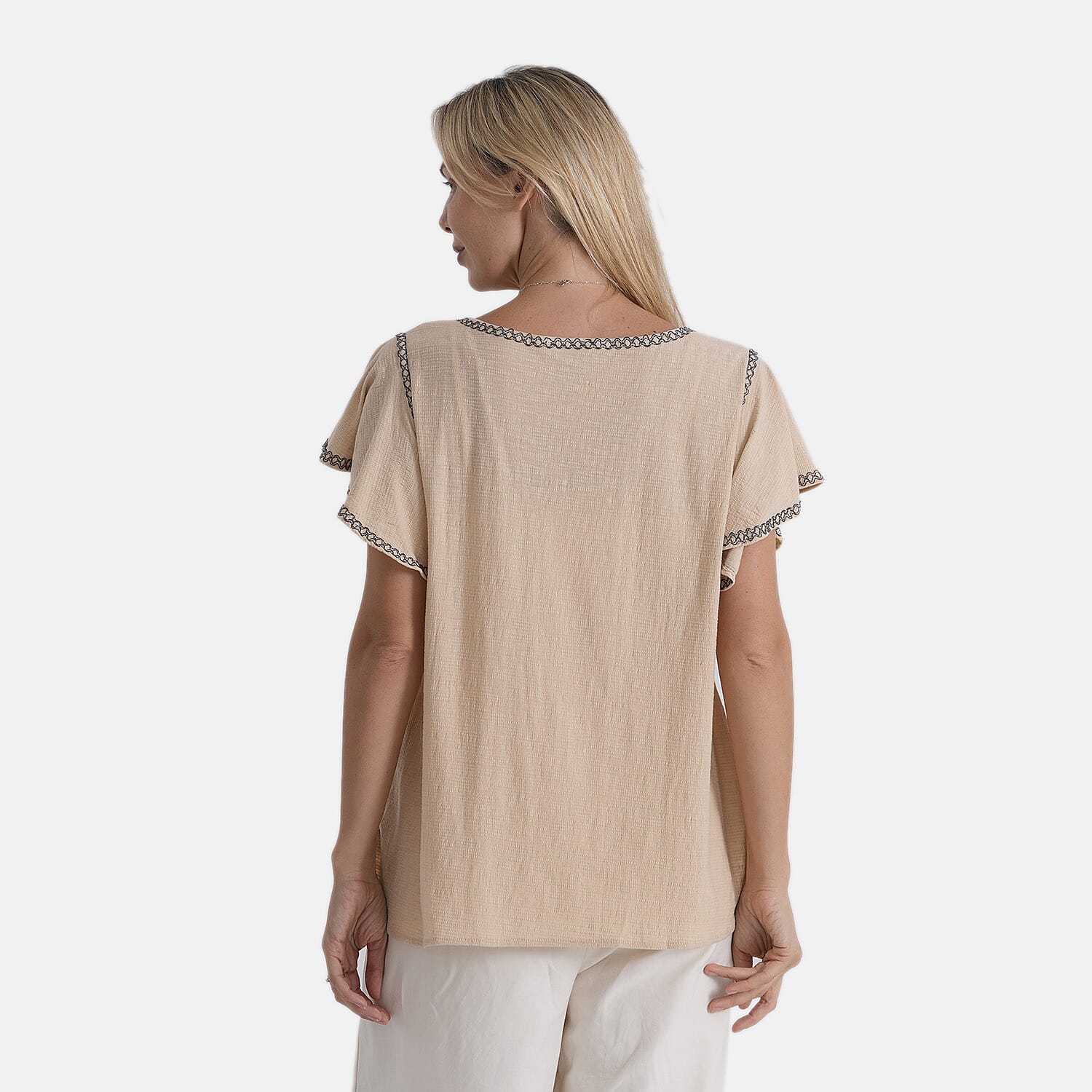 La Marey Embroidery Soft Touch Top