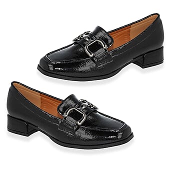 https://tjcuk.sirv.com/Products/85/0/8507377/Womens-Low-Block-Heel-Crinkle-Patent-Loafers-With-Pewter-Metallic-Buck_8507377.jpg?w=342&h=342
