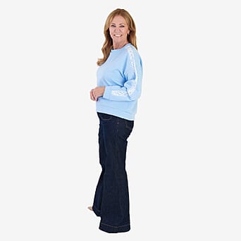https://tjcuk.sirv.com/Products/85/0/8507712/Sugar-Crisp-Italian-Made-Round-Neck-Contrast-Lace-Sleeve-Casual-Sweats_8507712_1.jpg?w=342&h=342